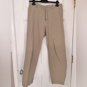 Pinstripe linen pants